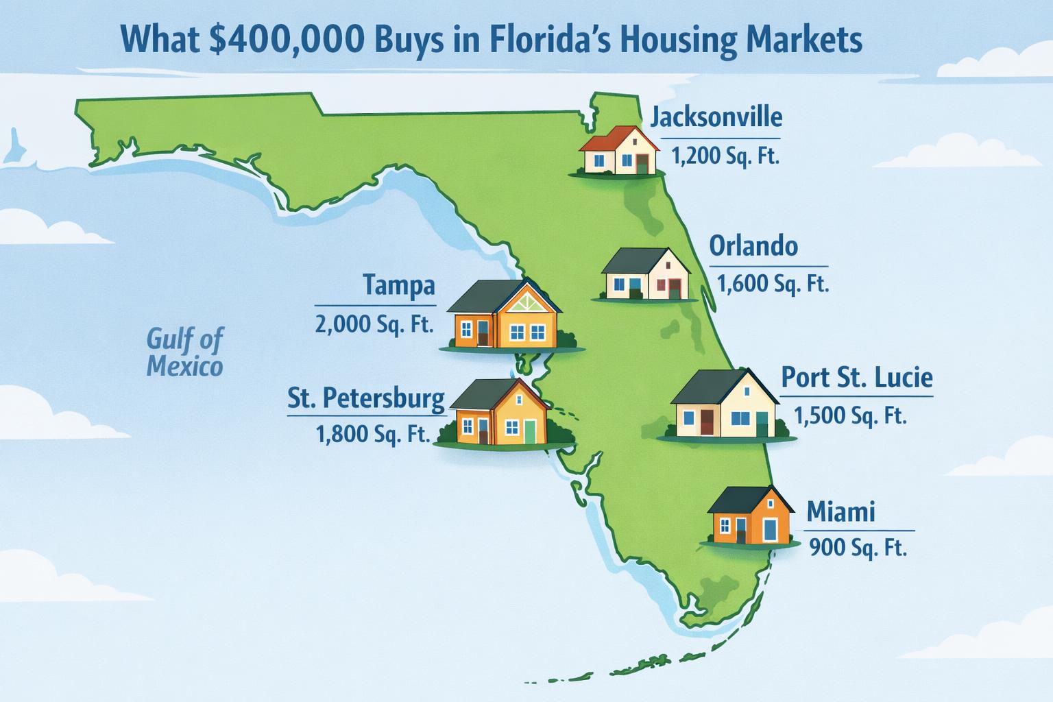 How Far $400K Goes for Homebuyers Across Florida Cities